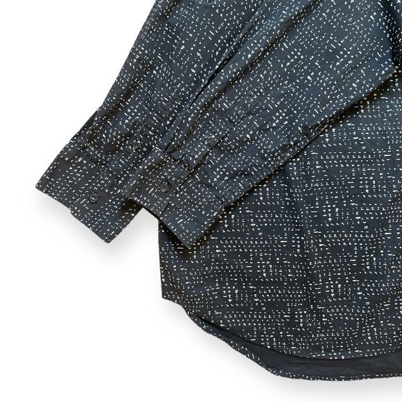 WILLIAM RAST Dotted Print Button Up Classic Fit Shirt Black Relaxed XXL Kidcore - Picture 5 of 9